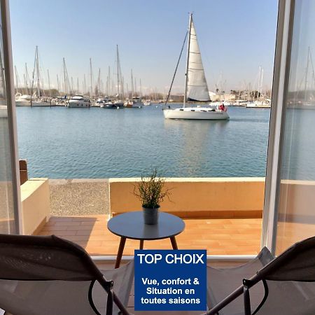 Studio - Les Pieds Dans L'Eau Agreable En Toutes Saisons 4 Couchages - Climatisation - Parking Prive - Piscine Sur Mer - Vue Magnifique Et Rare - Situation Optimum - Les Argonautes - Ile Des Pecheurs - Cap D'Agde Ngoại thất bức ảnh