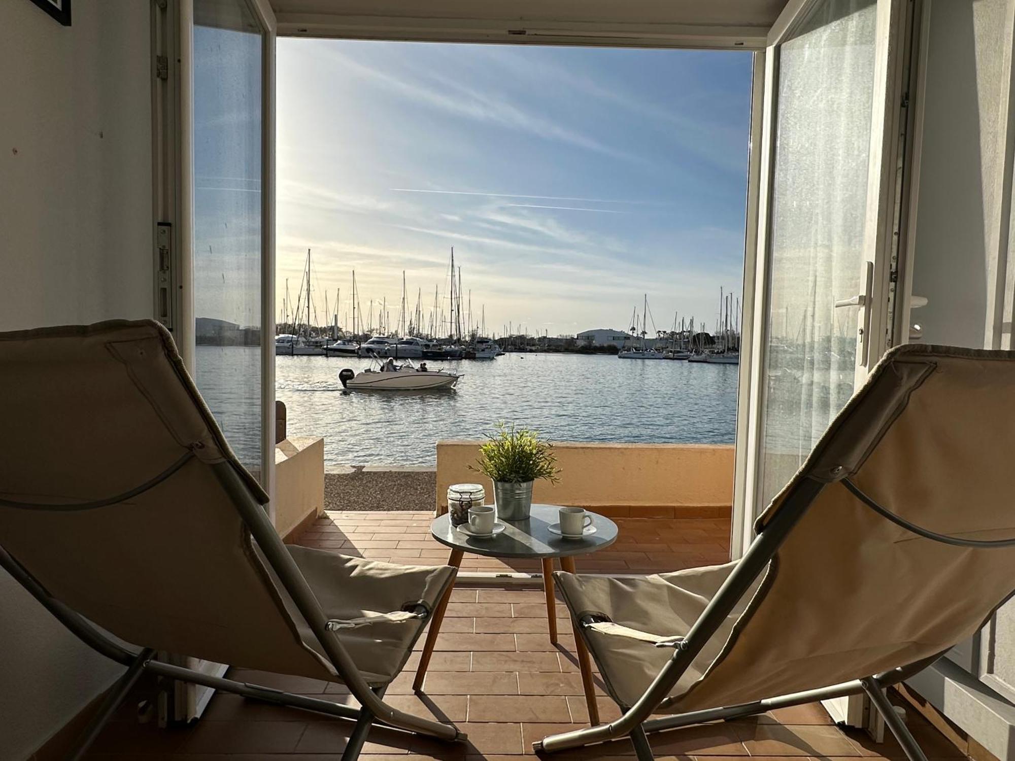 Studio - Les Pieds Dans L'Eau Agreable En Toutes Saisons 4 Couchages - Climatisation - Parking Prive - Piscine Sur Mer - Vue Magnifique Et Rare - Situation Optimum - Les Argonautes - Ile Des Pecheurs - Cap D'Agde Ngoại thất bức ảnh